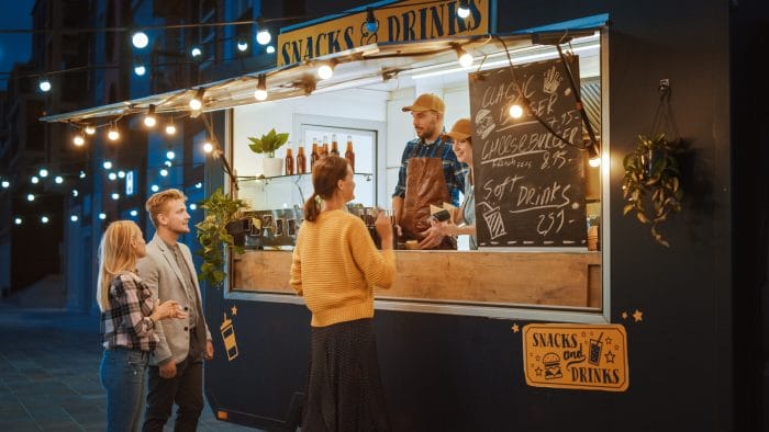 A snack and drink food truck.