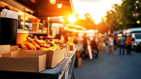 Wisconsin food truck during sunset