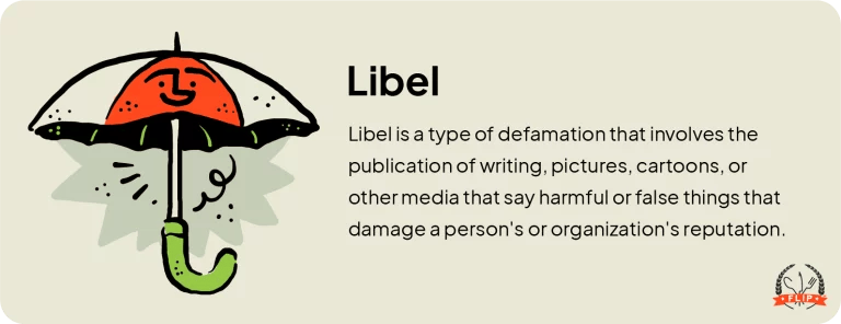 Libel definition.