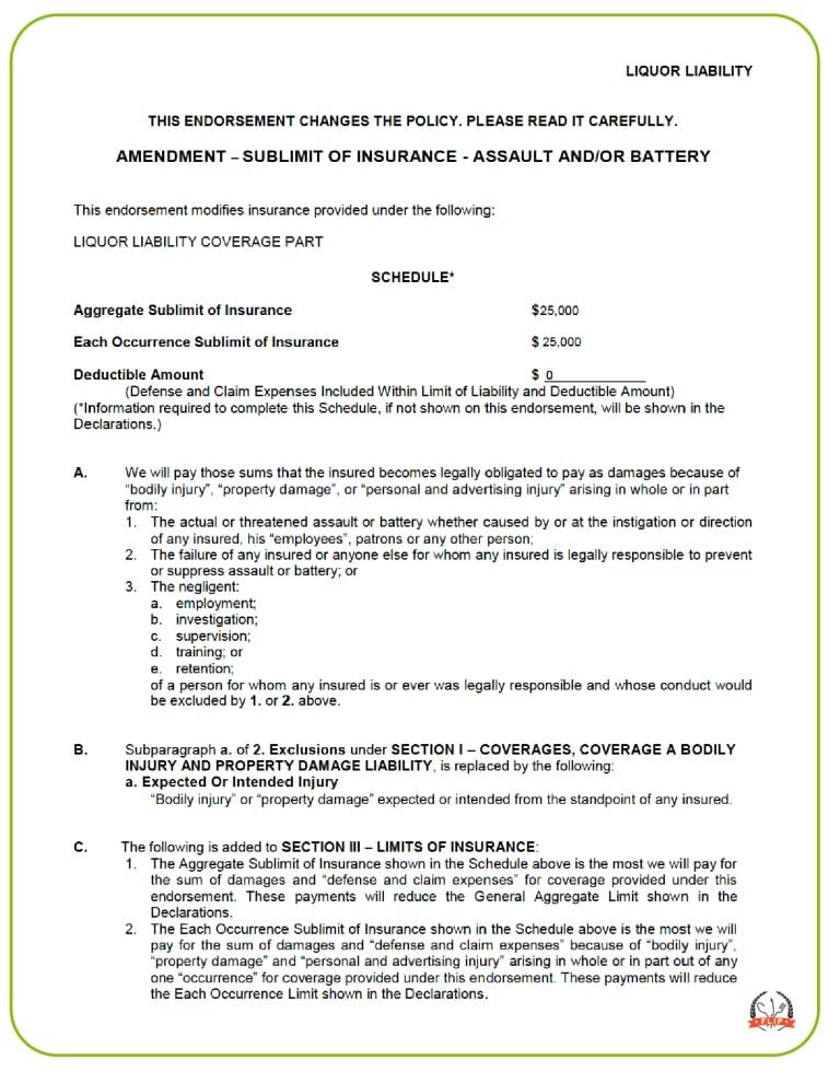 Example of assault and battery.