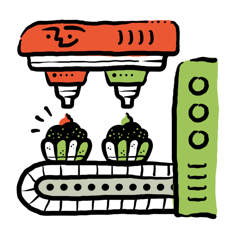 Food manufacture illustration.