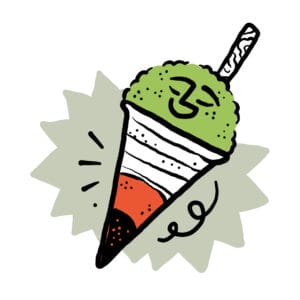 Snow cone illustration.