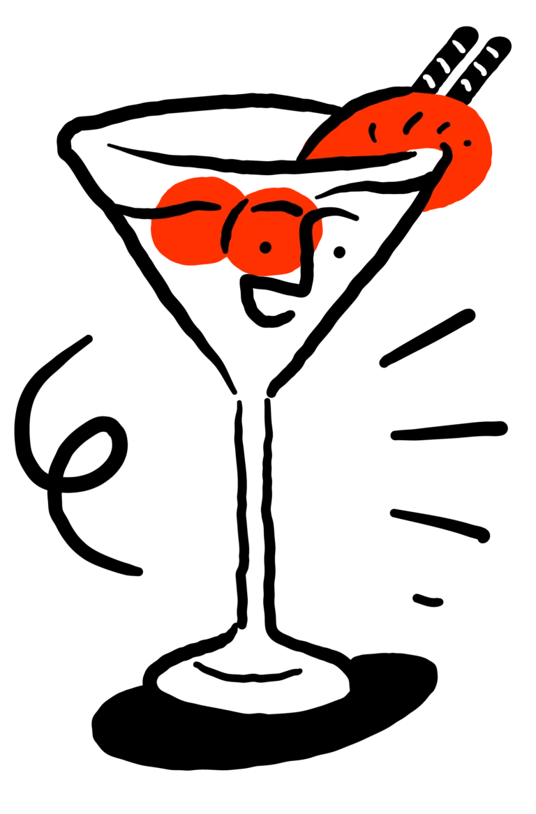 Red glass illustration.