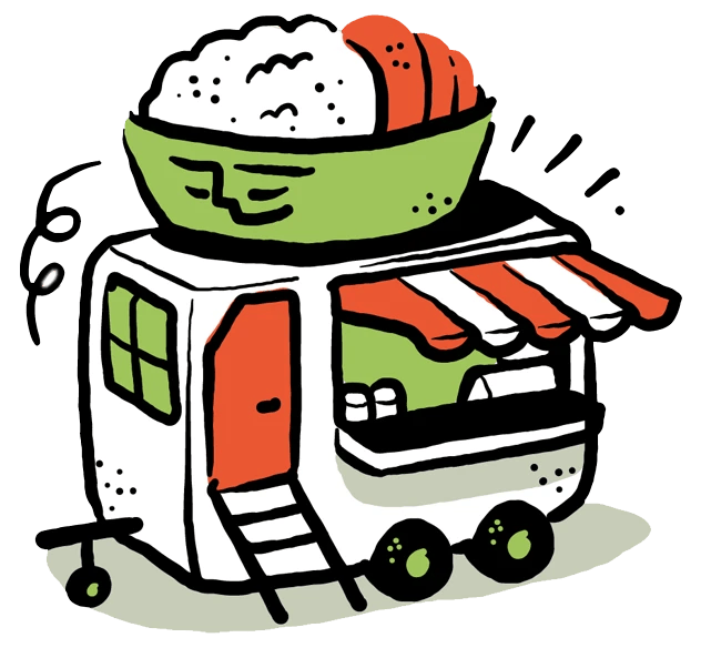 A food truck illustration.