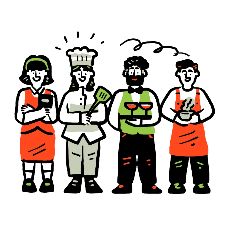 Caterer illustration.