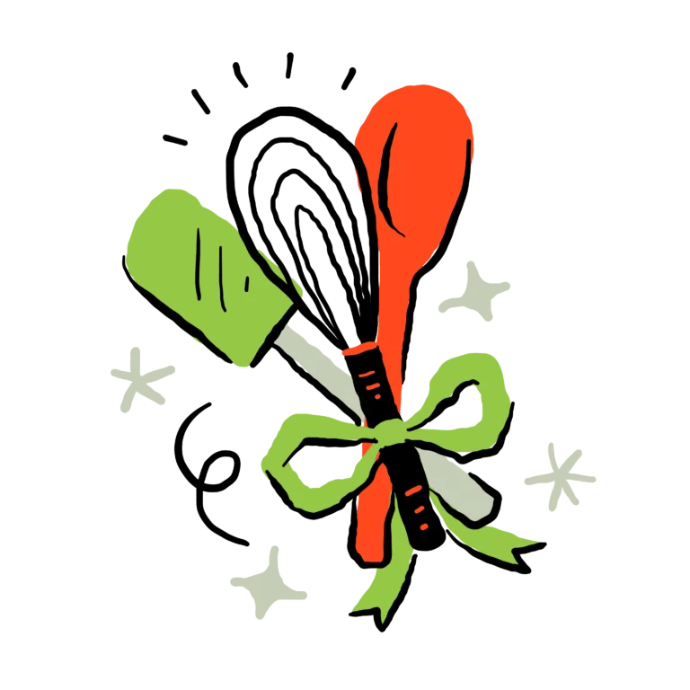 Baking utensils illustration.