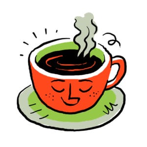Coffee mug illustration.